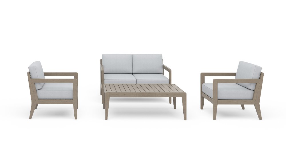Sustain 4 Piece Brown and Gray Outdoor Conversation Set