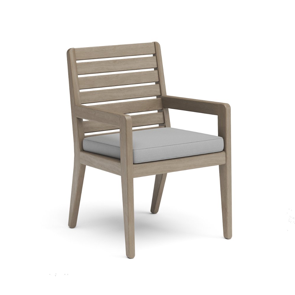 Sustain Brown and Gray Outdoor Dining Armchair Set of Two