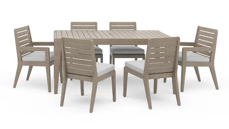 Sustain 7 Piece Brown Patio Dining Set