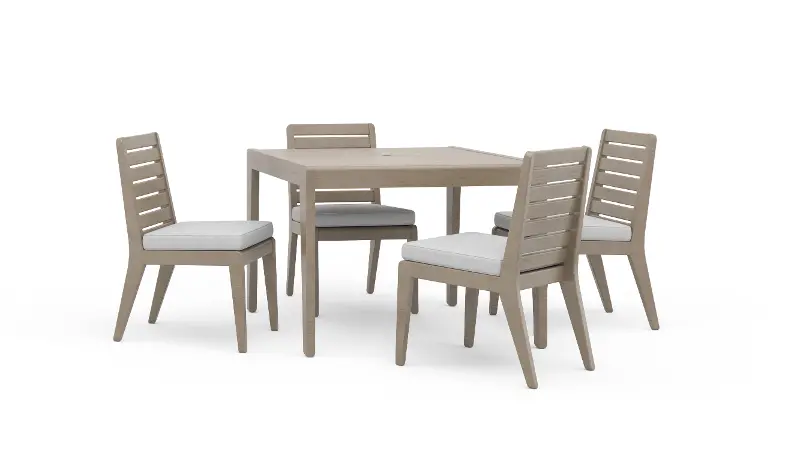 Sustain 5 Piece Brown Outdoor Dining Set