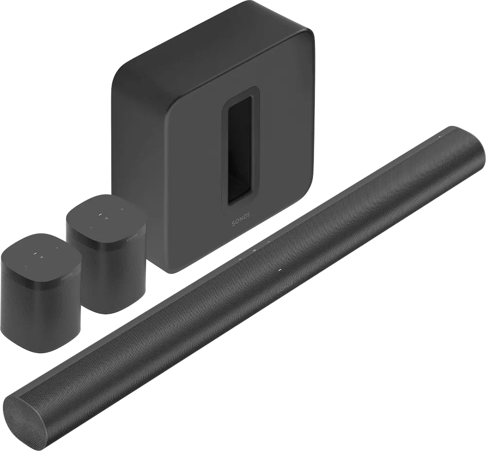 KIT ARC/SUB/2-ONESL BLK Sonos Arc / Sub / 2 - One SL Speaker Kit - Black-1