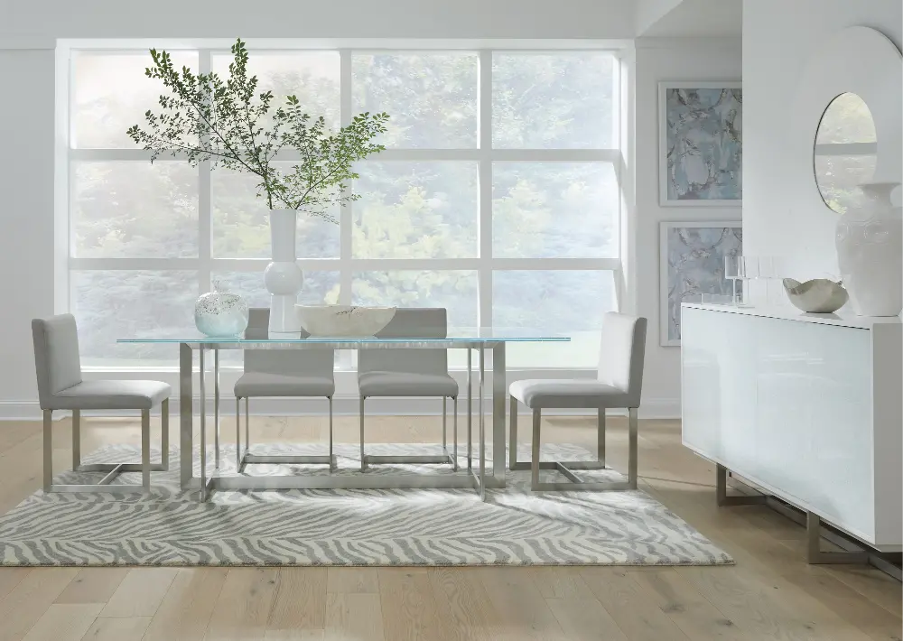 Eliza Glass and Metal 5 Piece Dining Set-1