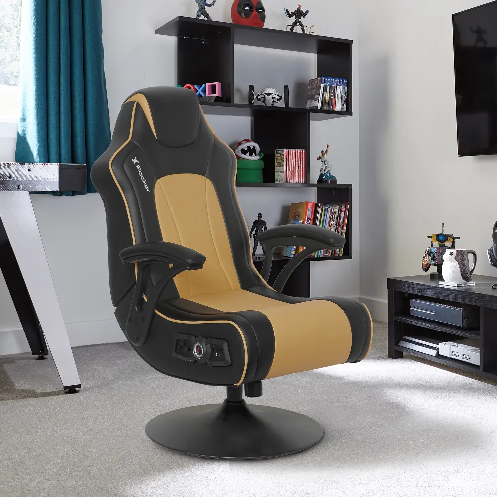 Torque Gold Padded Armrests Gaming Chair-1
