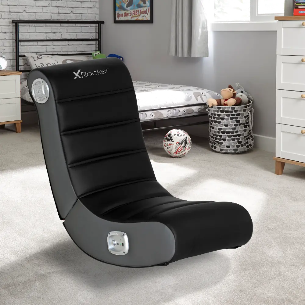 Play 2.0 Wired Black Floor Rocking Gaming Chair-1