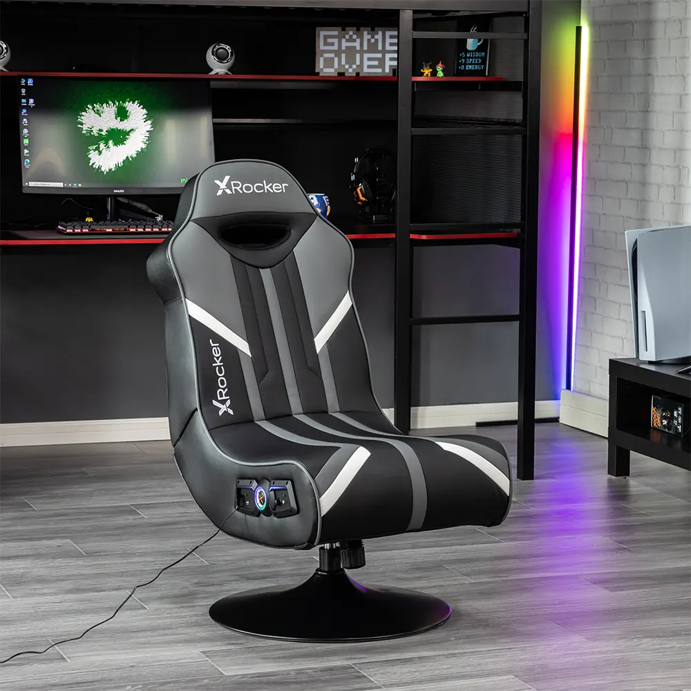 Nebula Pedestal Gaming Chair Gray 2.1 Bluetooth Audio-1
