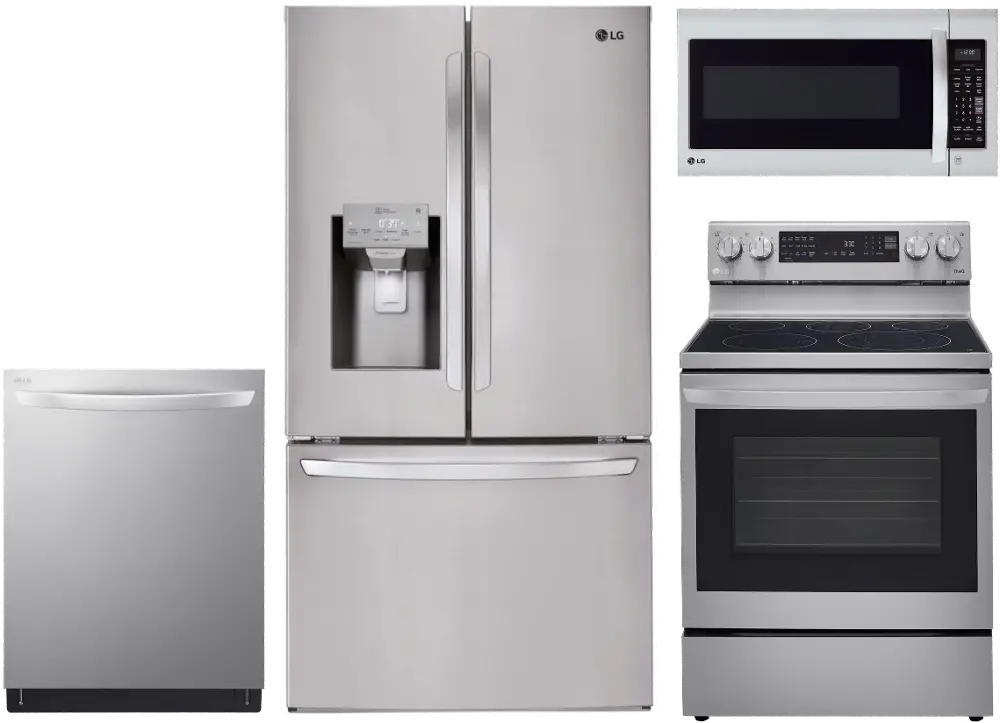 .LG-2896-S/S-4PC-ELE LG 4 Piece Electric Kitchen Appliance Package - Stainless Steel-1