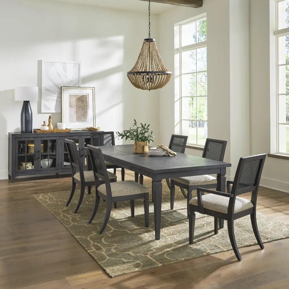 Caruso Heights Charcoal 7 Piece Dining Room Set-1