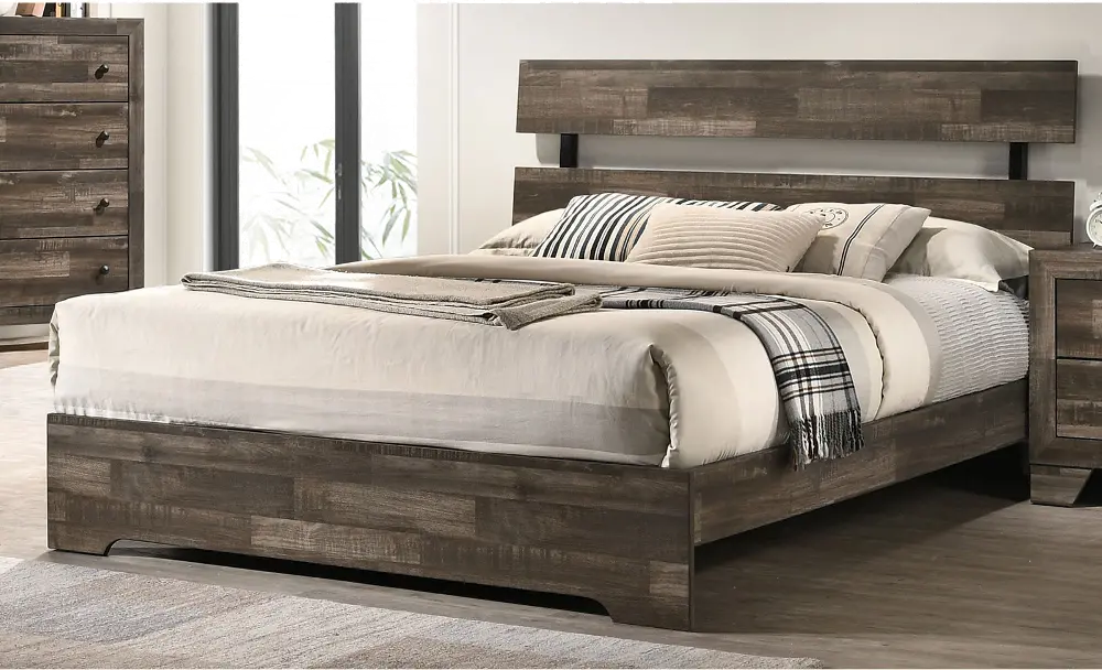 Alix Gray Full Platform Bed-1