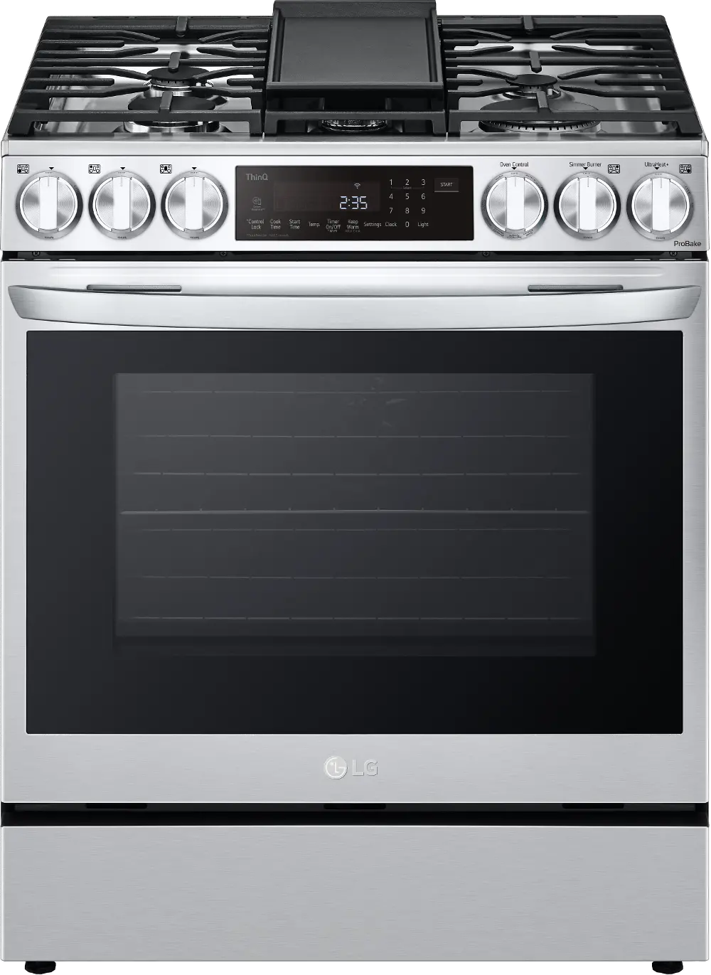 LSDL6336F LG 6.3 cu ft Dual Fuel Range with InstaView - Stainless Steel-1