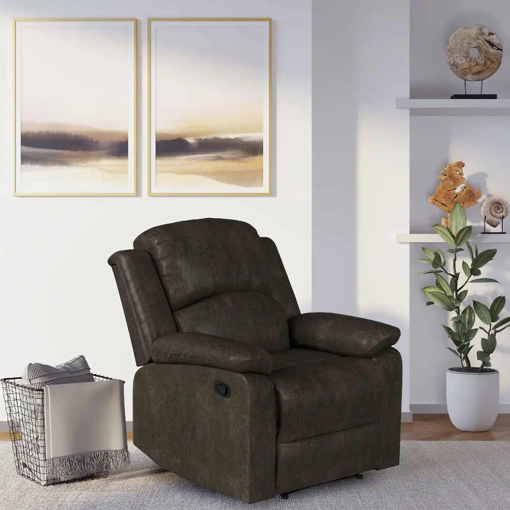 RC-DBYKU3008 Relax A Lounger Dayton Faux Leather Recliner-1