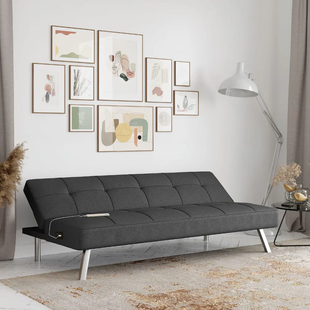 SCCBTS3LU2012P Serta Coraline Charcoal Convertible Sofa with Power Station-1