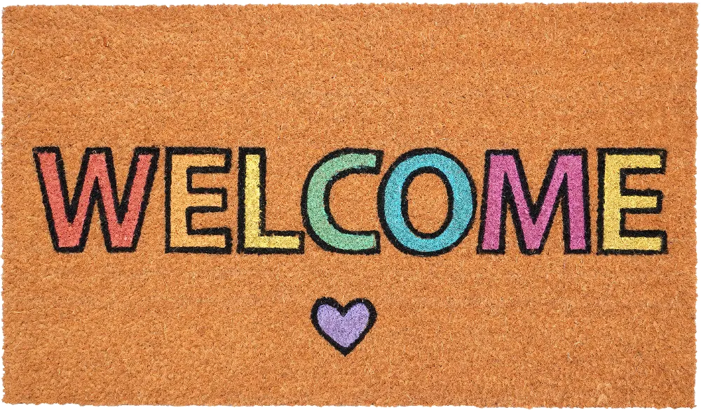 107881729 Pastel Rainbow Welcome Doormat-1