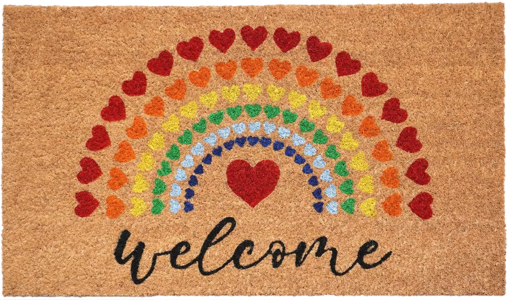 107851729 Rainbow Love Welcome Doormat-1