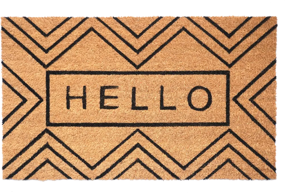 107611729 Chevron Hello Doormat-1