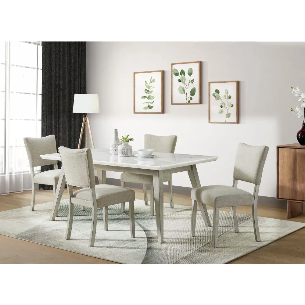 Bette Off White 5 Piece Dining Room Set-1