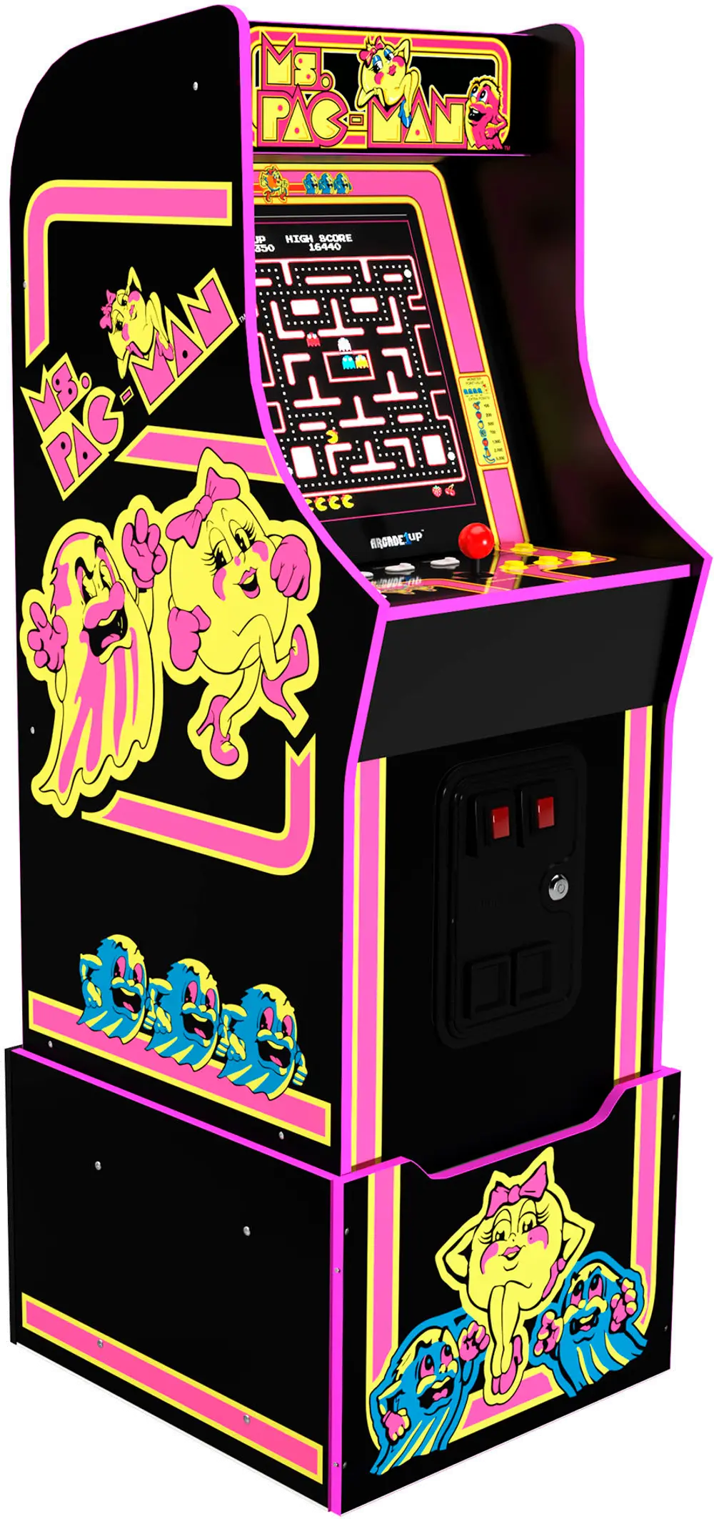 UPRIGHT/MS_PACMAN_G2 Arcade1Up Ms. Pac-Man Legacy Arcade with Riser & Lit Marque-1
