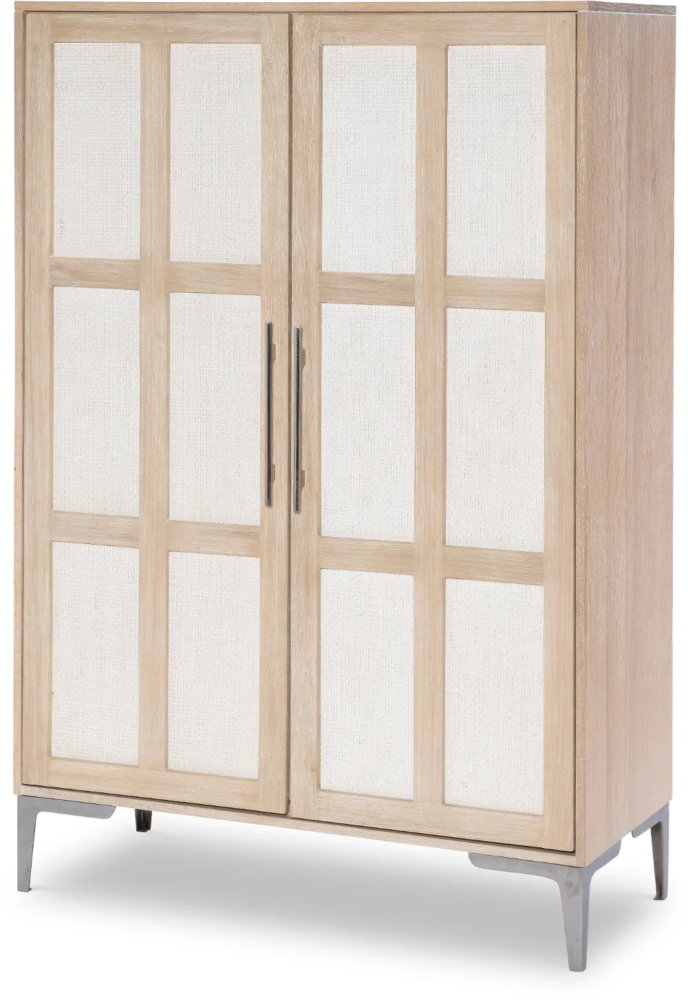Biscayne Natural and Linen Armoire-1