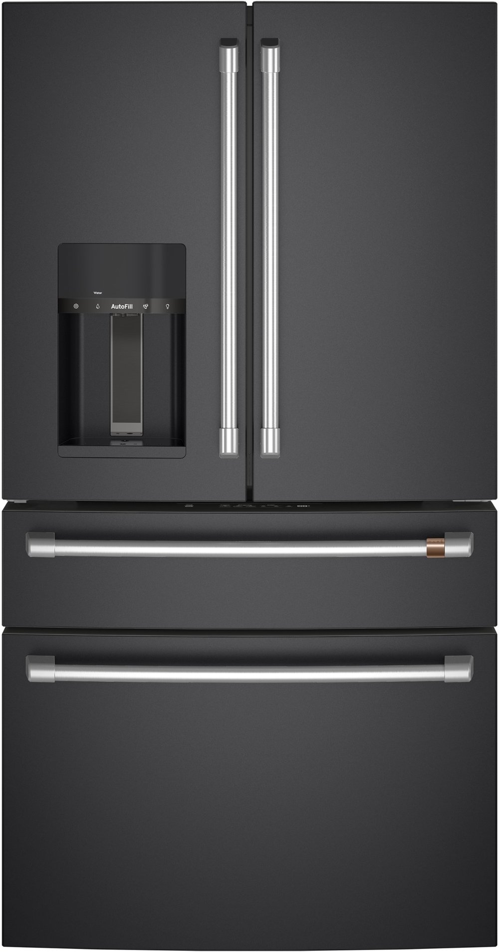 GE Cafe 22.3 Cu Ft French Door Refrigerator - Counter Depth Matte Black