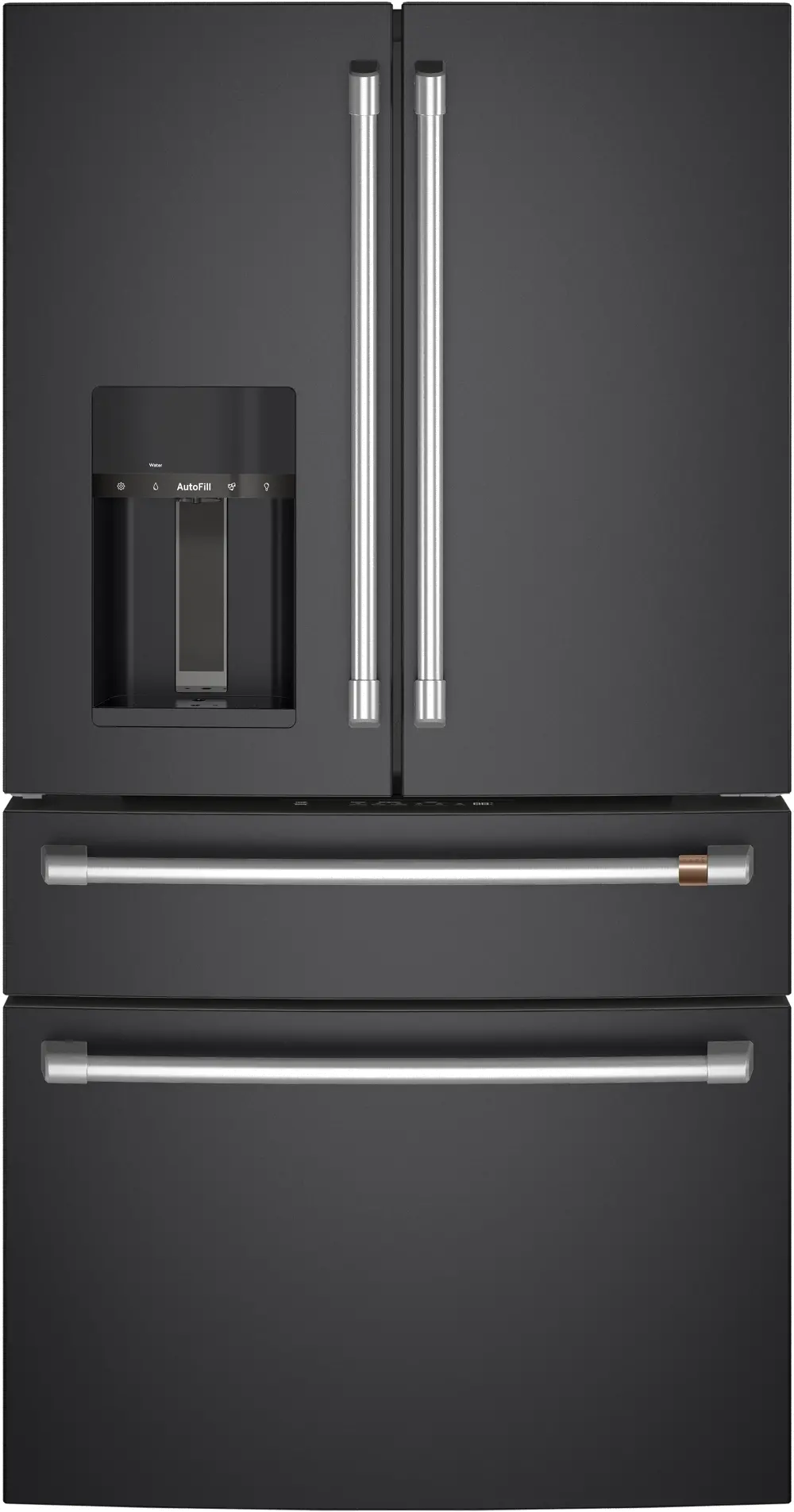 CXE22DP3PD1 GE Cafe 22.3 Cu Ft French Door Refrigerator - Counter Depth Matte Black-1