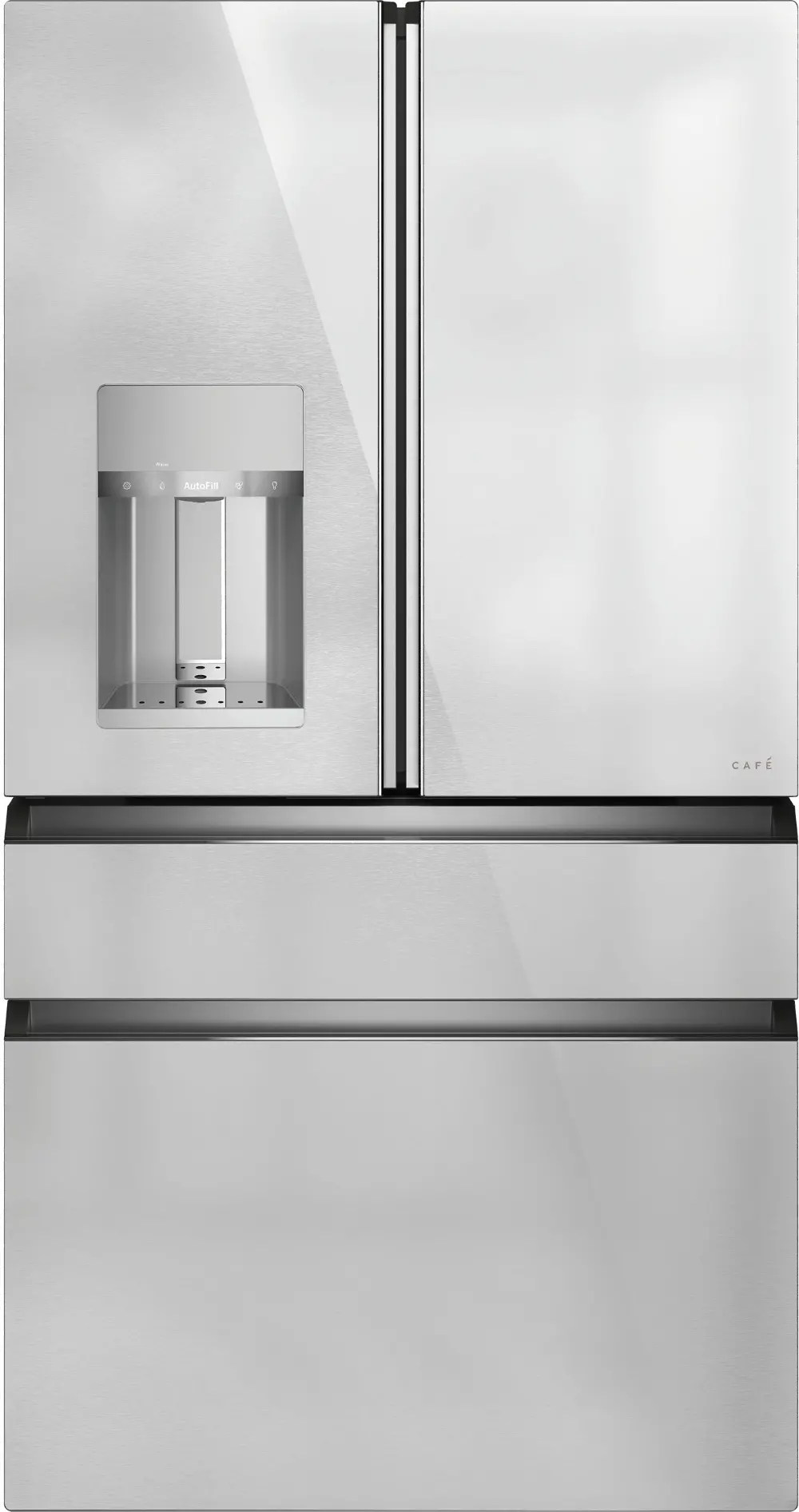 CXE22DM5PS5 Cafe 22.3 Cu Ft French Door Refrigerator - Counter Depth Platinum Glass-1