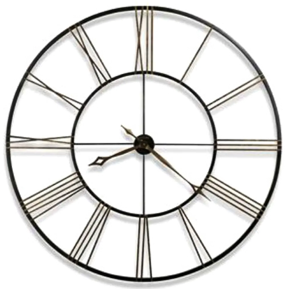 Postema 49 Inch Iron Black and Gold Wall Clock-1