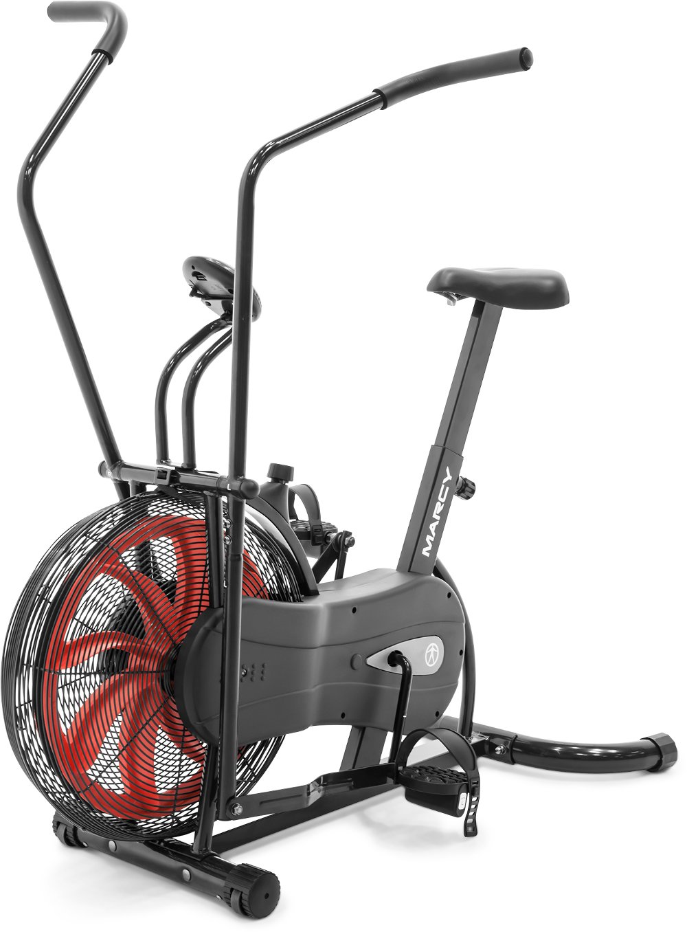 112755208 Marcy Black and Red Fan Exercise Bike sku 112755208