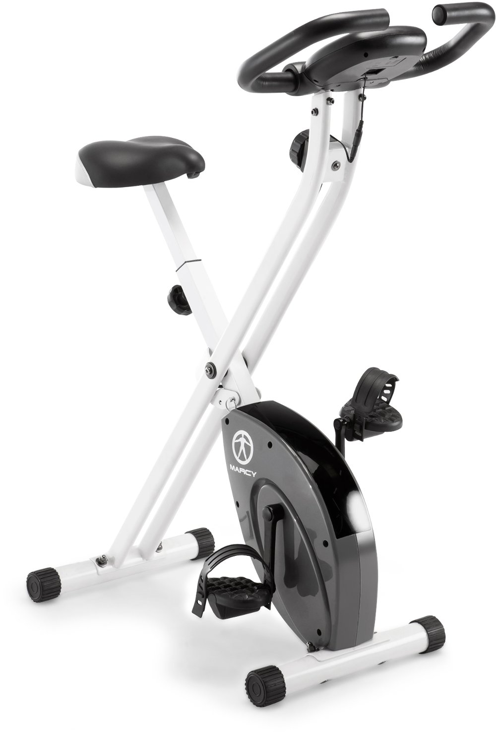 112755259 Marcy White Foldable Exercise Bike White sku 112755259