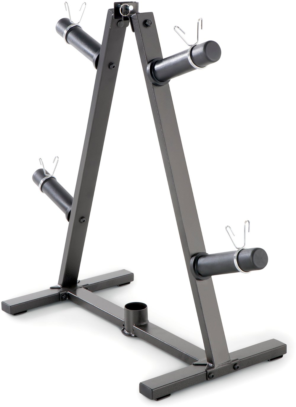 Impex Black A-frame Olympic Weight and Bar Organizer