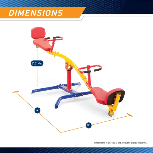 Gym Dandy Kids Playground Spinning Teeter Totter RC Willey