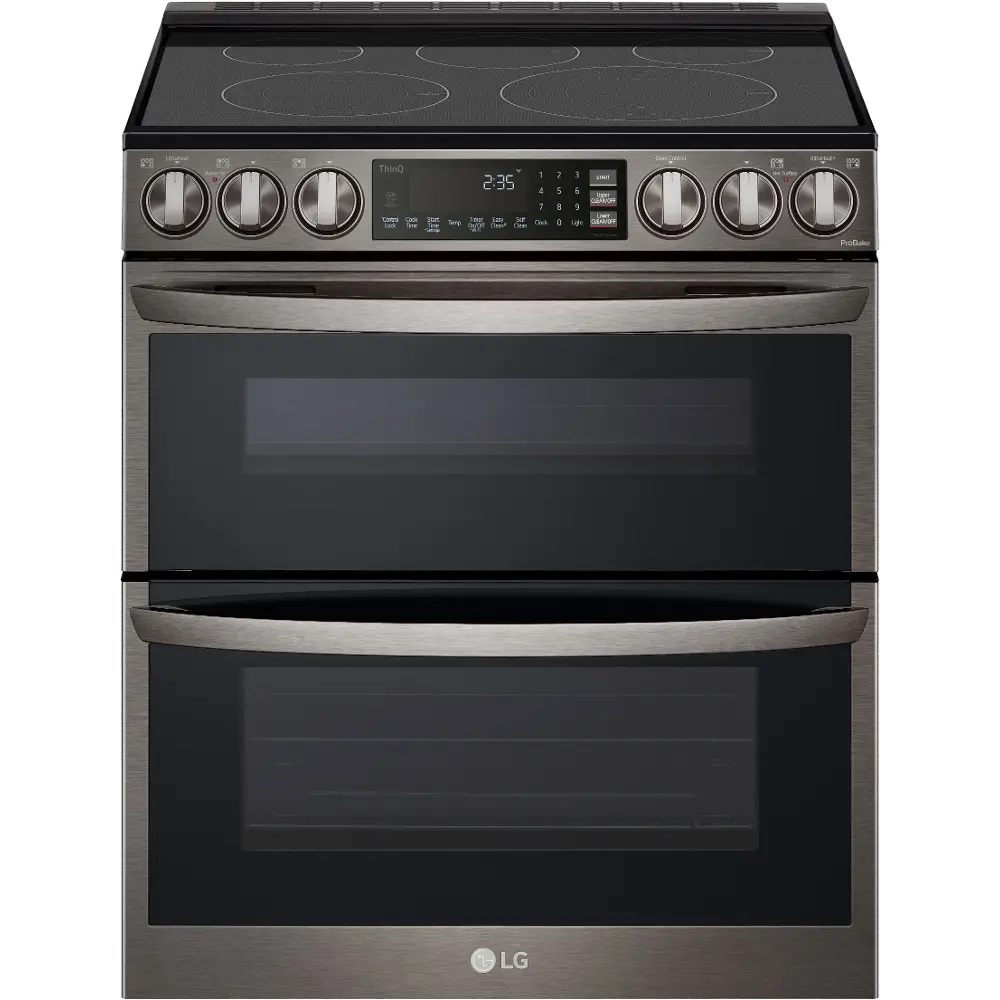 LTEL7337D LG 7.3 cu ft Double Oven Electric Range - Black Stainless Steel-1