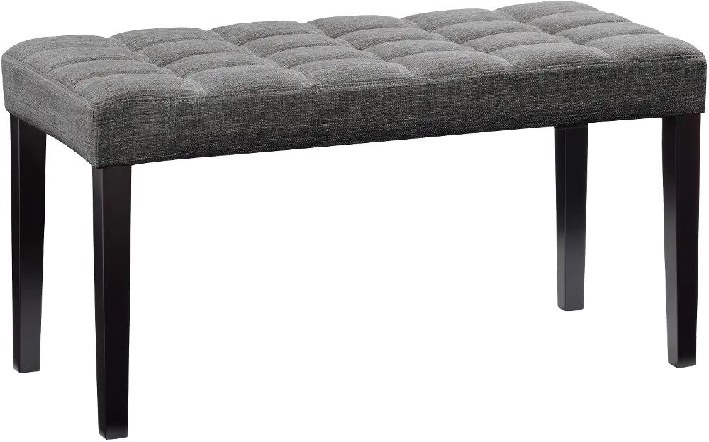 California Dark Gray Tufted Bench-1