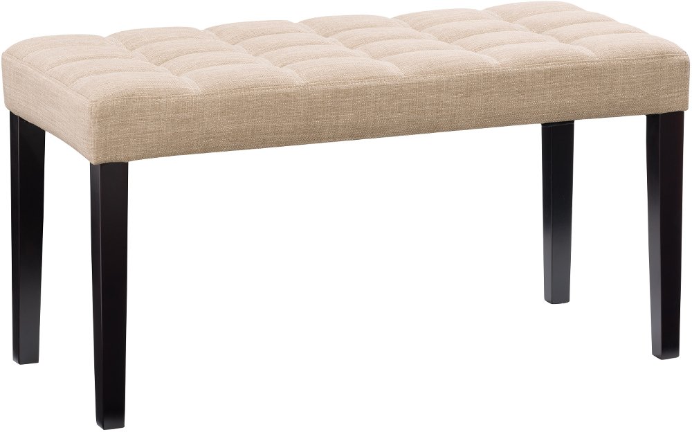 California Beige Tufted Bench