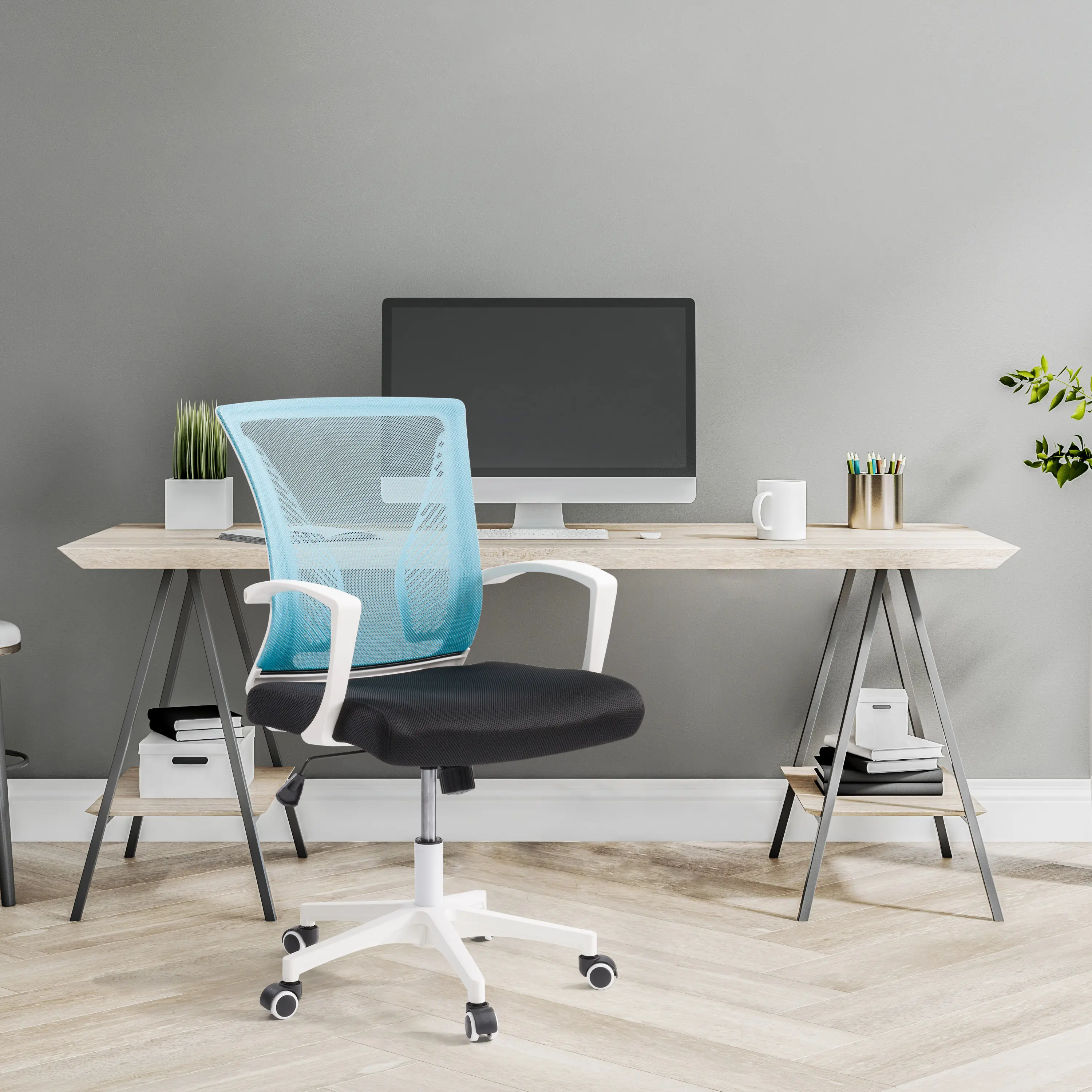 Workspace Ergonomic Teal Mesh Office Chair
