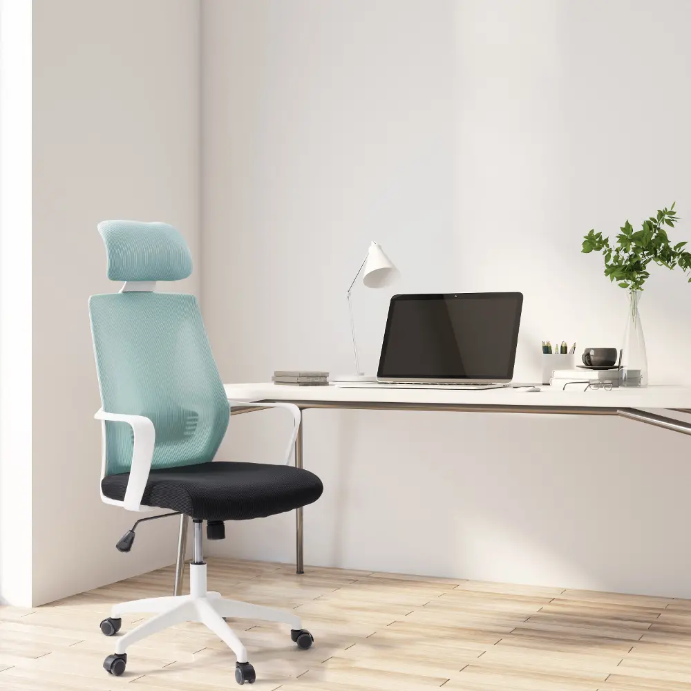Workspace Teal and Black Mesh Office Chair-1