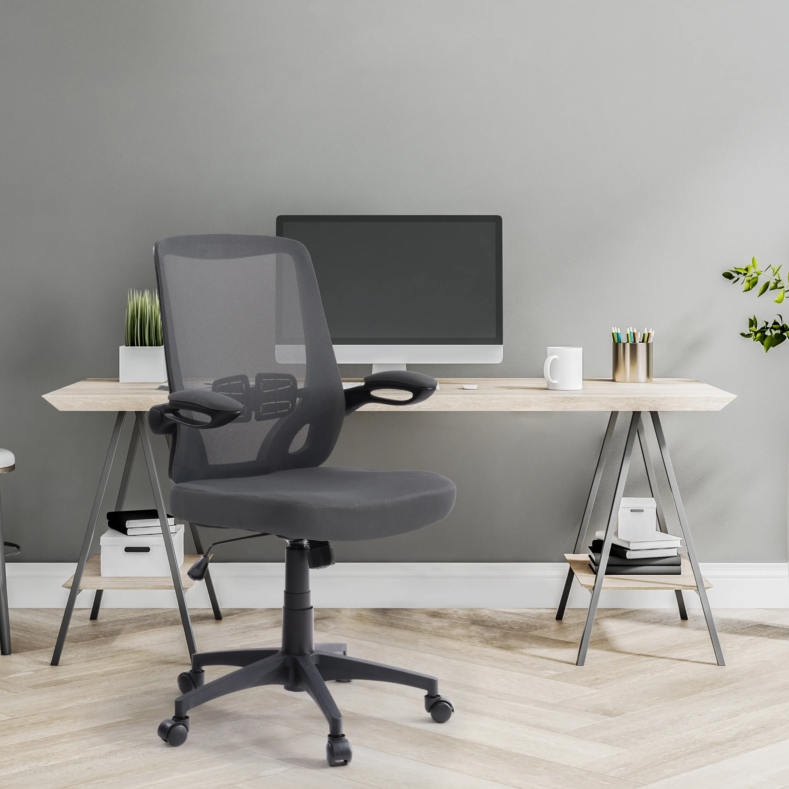 Workspace High Mesh Back Office Chair in Gray