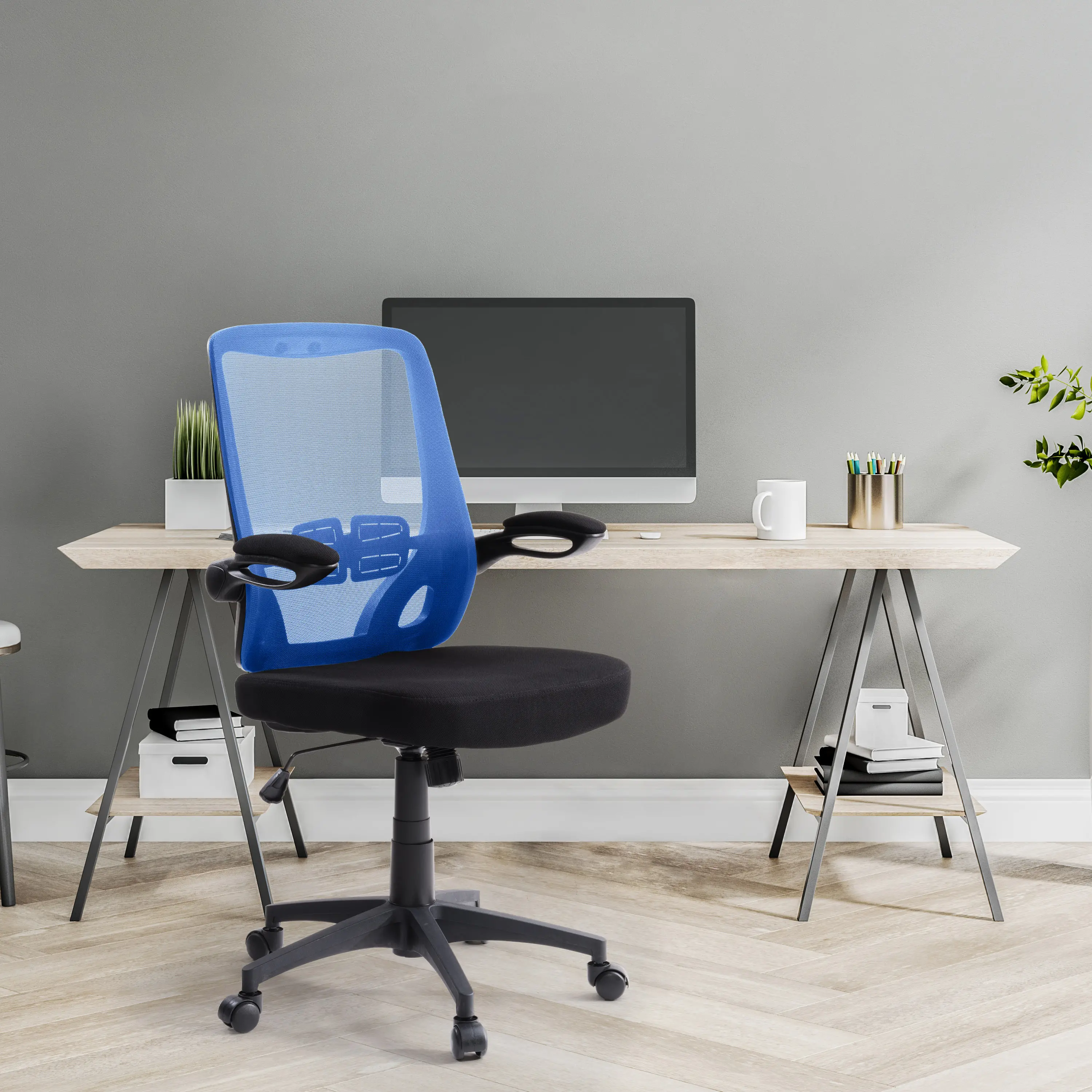 WHR-505-O Workspace Blue Mesh Office Chair sku WHR-505-O