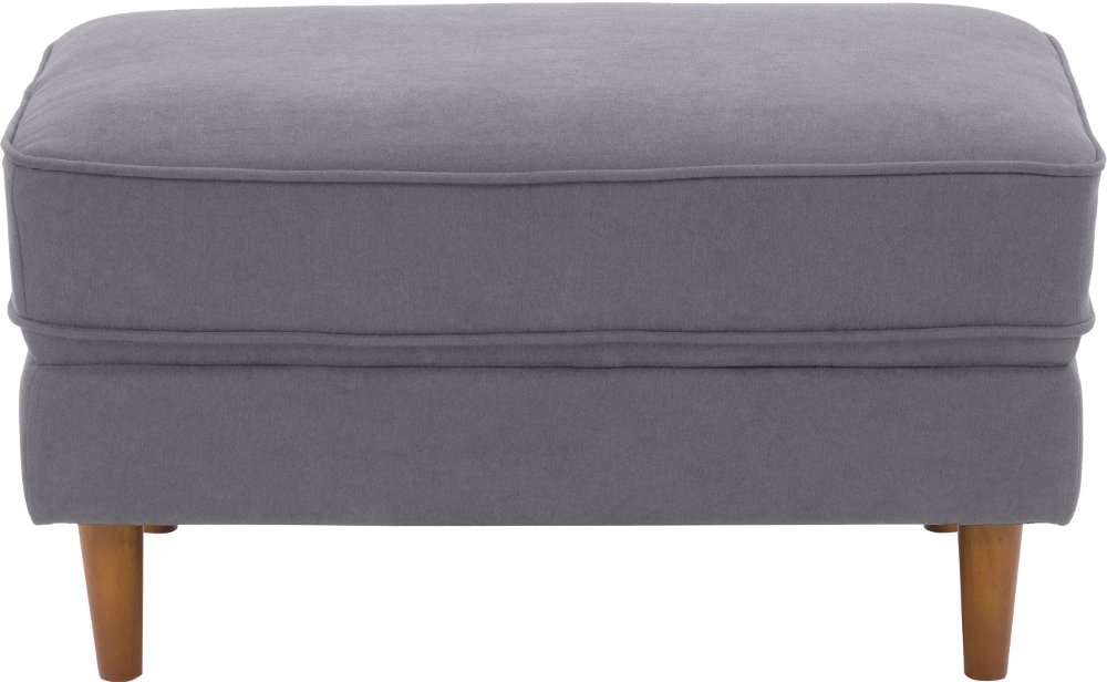 Mulberry Gray Upholstered Ottoman