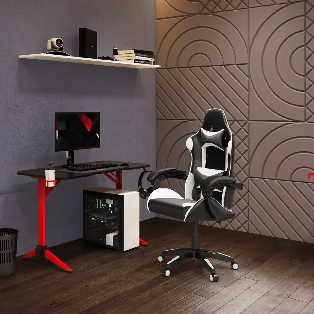 Ravagers Black and White Gaming Chair-1