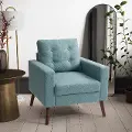 Elwood Light Green Tufted Accent Chair