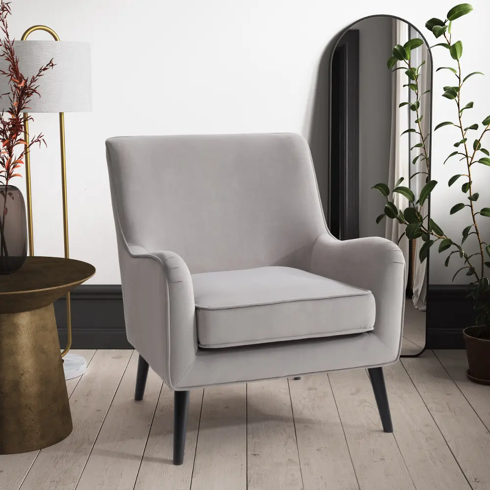 Elwood Gray Modern Accent Chair-1
