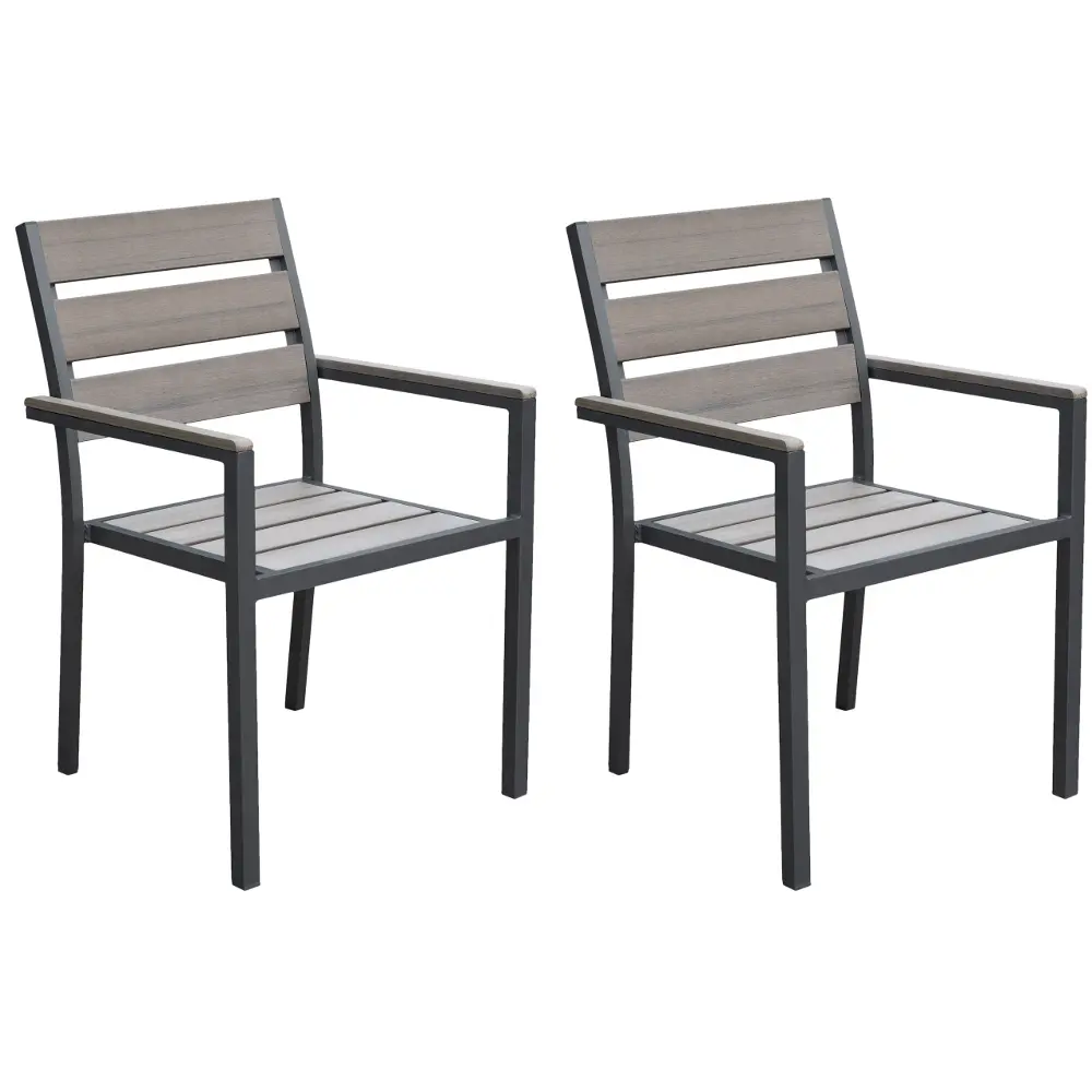 Gallant Black Outdoor Dining Chairs, Set of 2-1