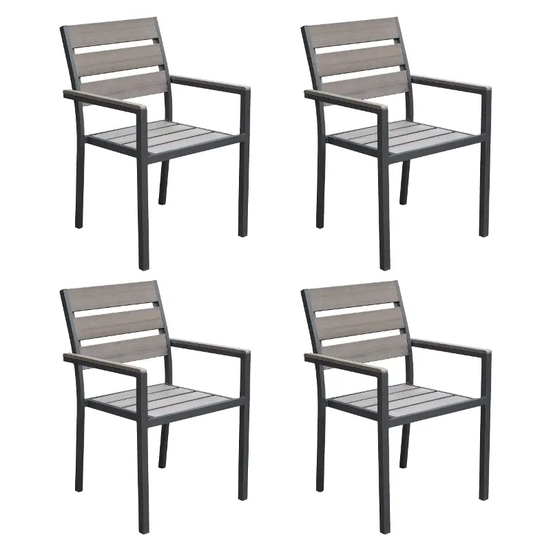 Gallant Black Outdoor Dining Chairs, Set of 4