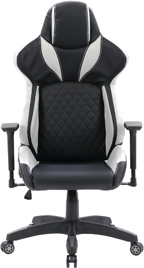 Theory White Gaming Chair With Black Trim