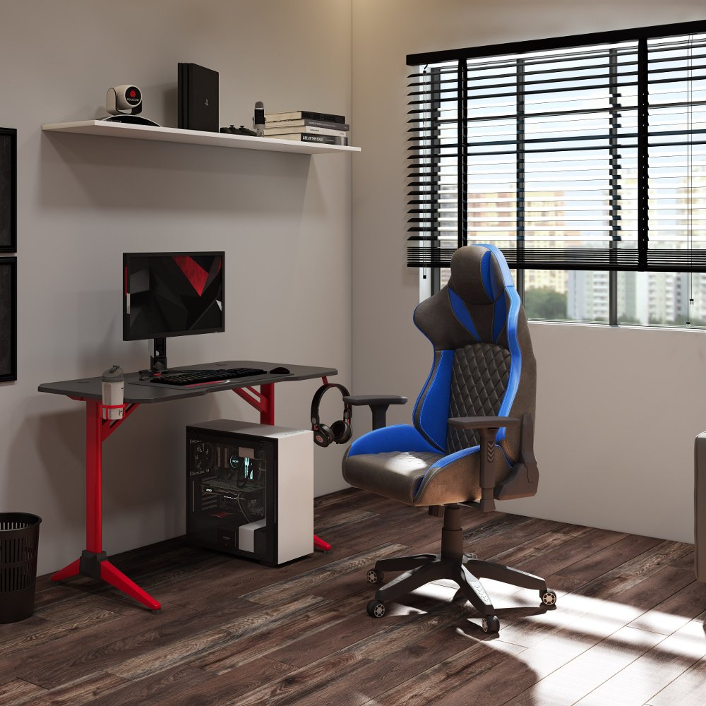 Nightshade Black and Blue Gaming Chair