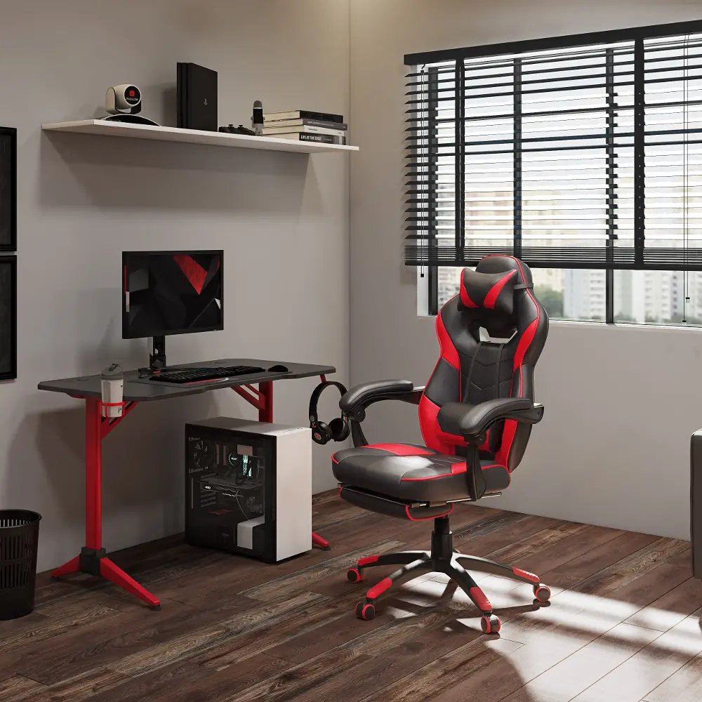 Doom Black and Red Gaming Chair-1