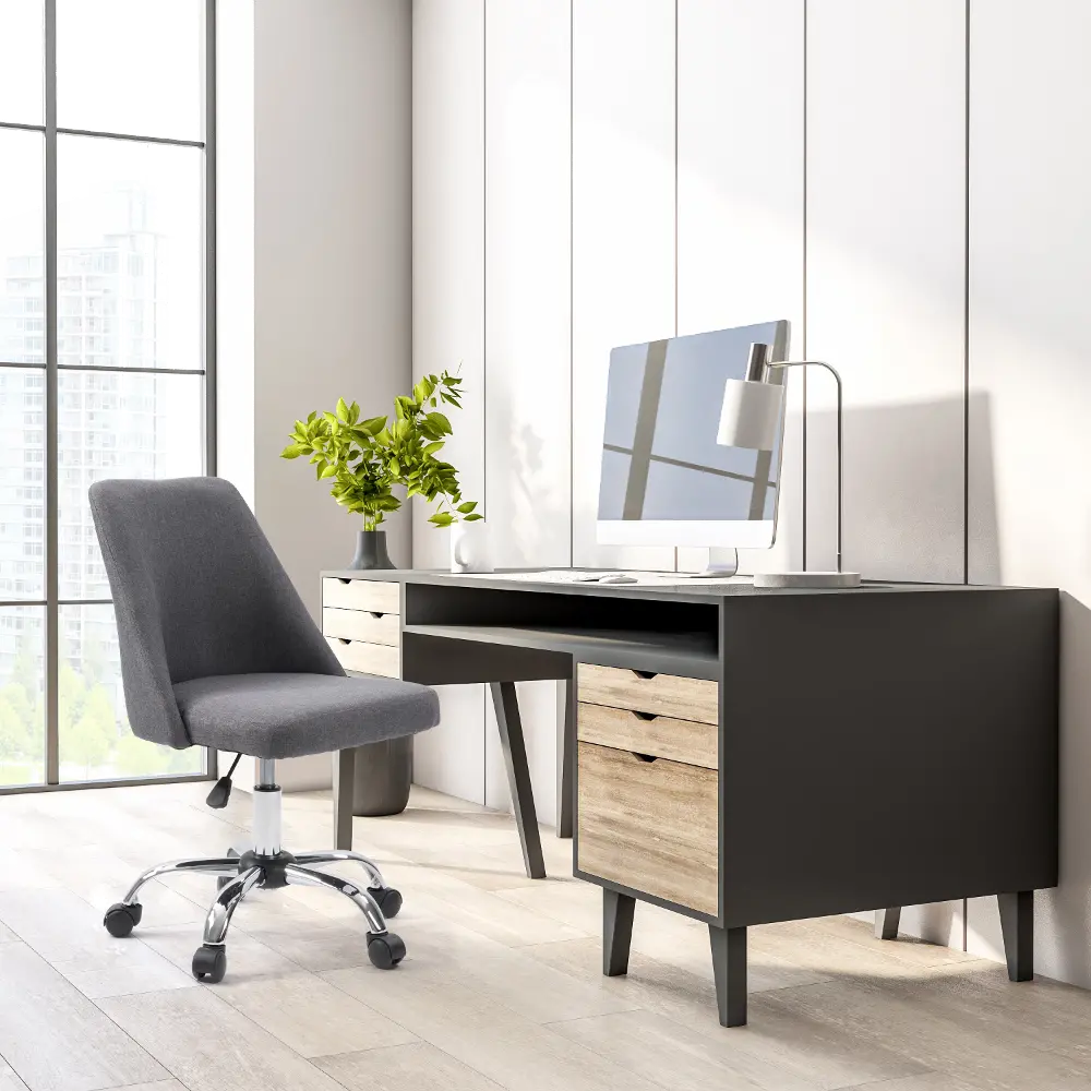 Marlowe Dark Gray Upholstered Armless Office Chair-1