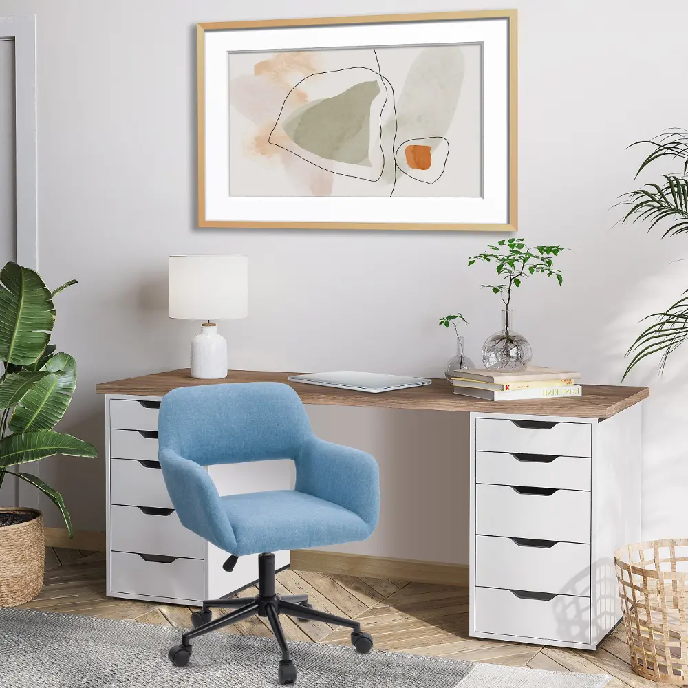 Marlowe Light Blue Upholstered Office Chair-1