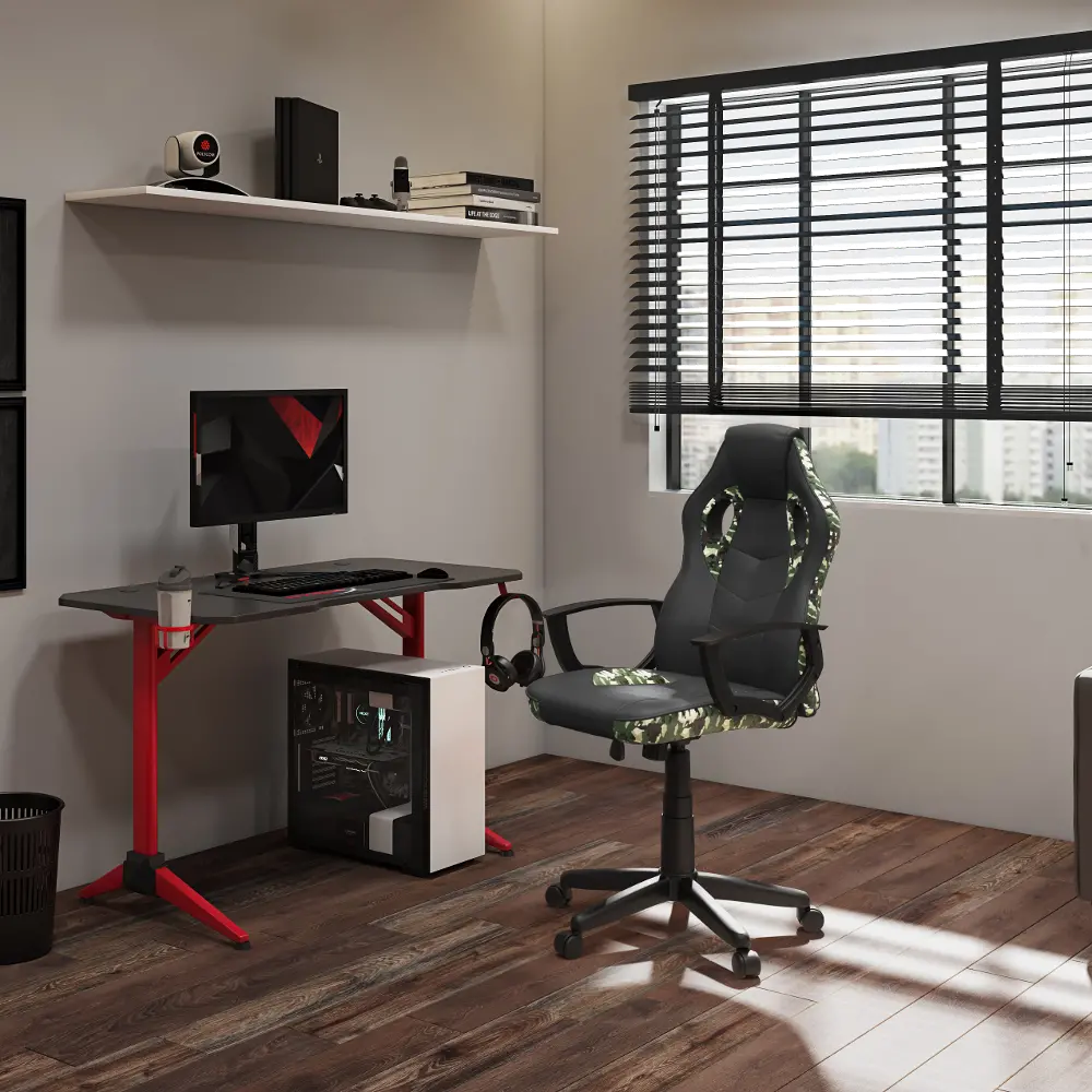 Mad Dog Black and Camo Gaming Chair-1