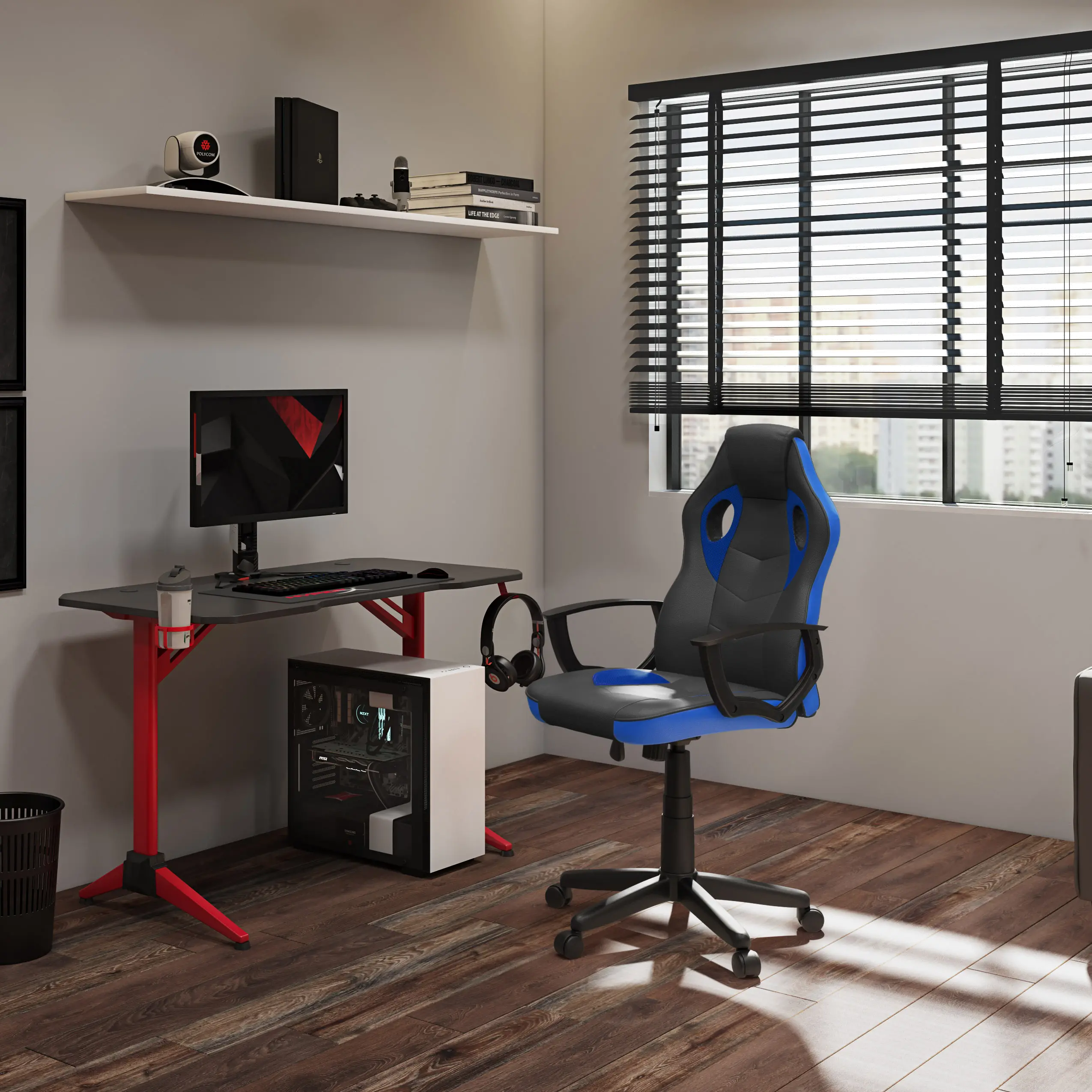 Mad Dog Black and Blue Gaming Chair