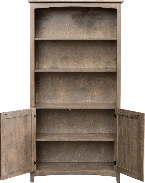 Alderwood Brown 3-Shelf Bookcase